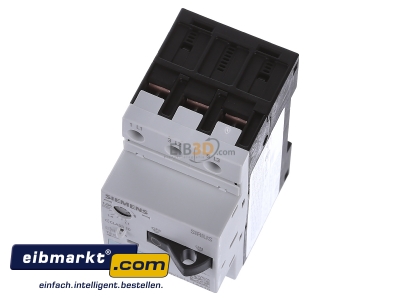 View up front Siemens Indus.Sector 3RV1011-1AA10 Motor protective circuit-breaker 1,6A
