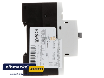 View on the left Motor protective circuit-breaker 2,5A 3RV1011-1CA10 Siemens Indus.Sector 3RV1011-1CA10
