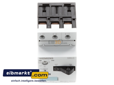 View up front Motor protective circuit-breaker 2,5A 3RV1011-1CA10 Siemens Indus.Sector 3RV1011-1CA10
