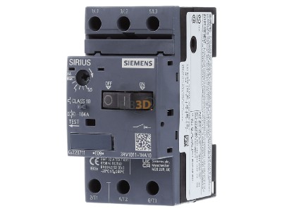 Frontansicht Siemens 3RV1011-1HA10 Leistungsschalter 5,5...8A, N96A 