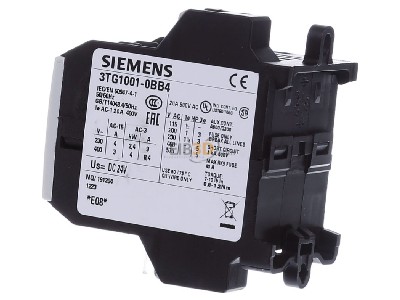 View on the right Siemens 3TG1001-0BB4 Magnet contactor 8,4A 24VDC 
