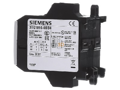 View on the right Siemens 3TG1010-0BB4 Magnet contactor 8,4A 24VDC 
