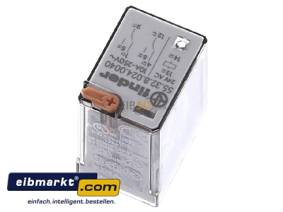 Ansicht oben vorne Finder 553280240040 Rel. Verssp. 24VAC 2W 10A f.Fas. 94.04/84/44 55.32.8.024.0040