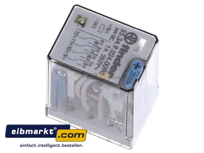 Ansicht oben links Finder 55.34.9.024.0090 Rel.LED+Freil. 24VDC 4W 7A f.Fas. 94.04/84/44 