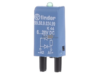 Frontansicht Finder 99.80.9.024.99 LED gn + Diode 6.. 24VDC f.Fas. 94.82/83/84 