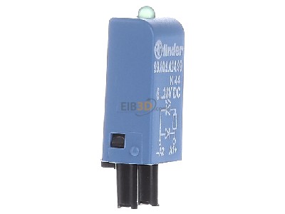 Ansicht links Finder 99.80.9.024.99 LED gn + Diode 6.. 24VDC f.Fas. 94.82/83/84 