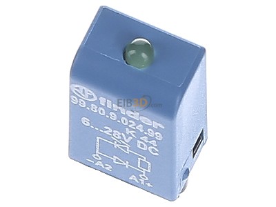 Ansicht oben vorne Finder 99.80.9.024.99 LED gn + Diode 6.. 24VDC f.Fas. 94.82/83/84 