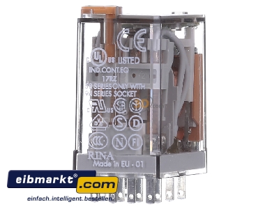 Frontansicht Finder 55.34.8.230.0050 Relais + LED 230VAC 4W 7A f.Fas. 94.04/84/44 
