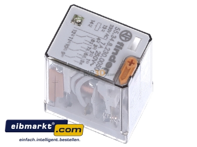 Ansicht oben links Finder 55.34.8.230.0050 Relais + LED 230VAC 4W 7A f.Fas. 94.04/84/44 