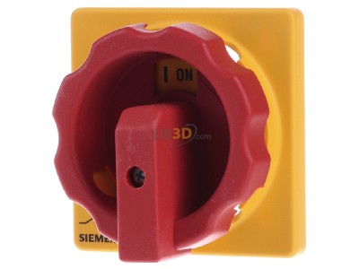 Front view Siemens 3LD9224-3D Handle for power circuit breaker red 
