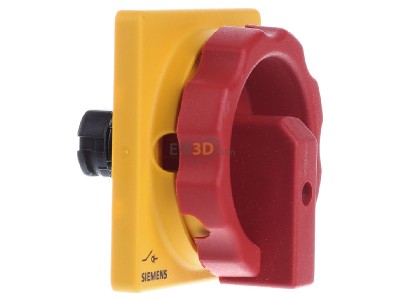 View on the left Siemens 3LD9224-3D Handle for power circuit breaker red 
