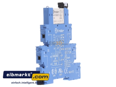 View on the left Finder 38.51.7.024.5050 Switching relay DC 24V 6A 
