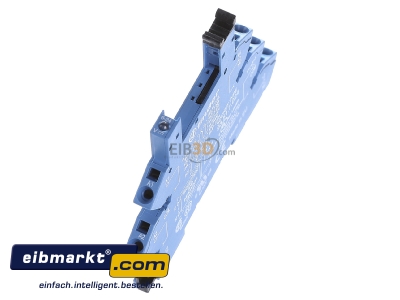 Ansicht oben links Finder 93.51.7.024 Fassung m.Zugfederklemme 12VDC blau 