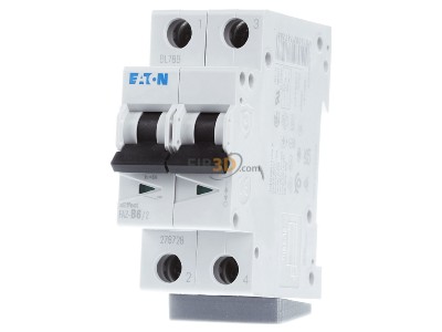 Front view Eaton FAZ-B6/2 Miniature circuit breaker 2-p B6A 
