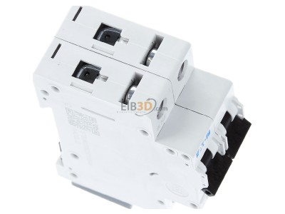 Ansicht oben links Eaton FAZ-B6/2 Leitungsschutzschalter B 6A, 2p 
