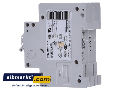 View on the right Eaton (Moeller) FAZ-B6/1N Miniature circuit breaker 1-p B6A
