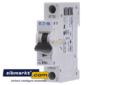 Front view Eaton (Moeller) 278531 Miniature circuit breaker 1-p B10A
