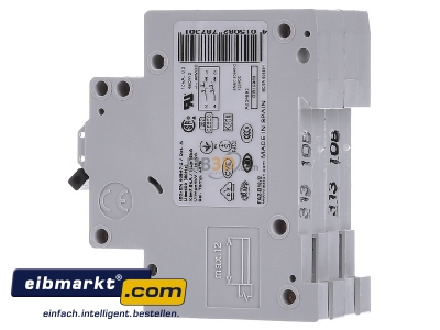 View on the right Eaton (Moeller) FAZ-B10/2 Miniature circuit breaker 2-p B10A
