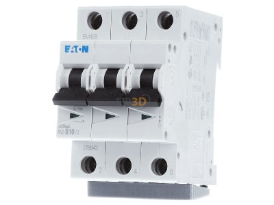 Frontansicht Eaton FAZ-B10/3 Leitungsschutzschalter B 10A, 3p 