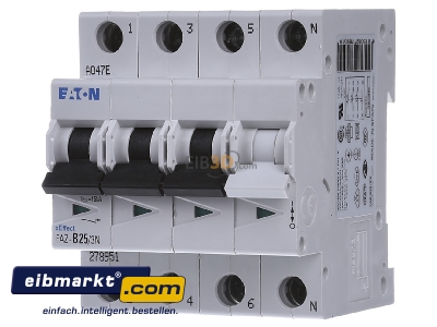 Front view Eaton (Moeller) FAZ-B25/3N Miniature circuit breaker 3-p B25A
