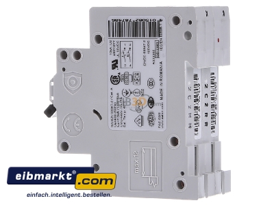 View on the right Eaton (Moeller) 278748 Miniature circuit breaker 2-p C2A

