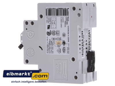 View on the right Eaton (Moeller) 278752 Miniature circuit breaker 2-p C4A
