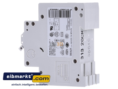 View on the right Eaton (Moeller) FAZ-C4/1N Miniature circuit breaker 2-p C4A
