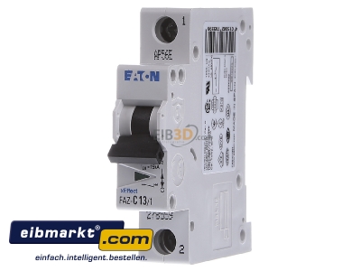 Front view Eaton (Moeller) FAZ-C13/1 Miniature circuit breaker 1-p C13A
