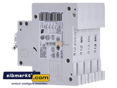 Ansicht rechts Eaton (Moeller) FAZ-C16/3N Leitungsschutzschalter C 16A, 3p+N 