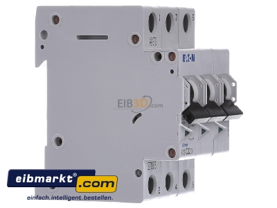 View on the left Eaton (Moeller) FAZ-C32/3 Miniature circuit breaker 3-p C32A
