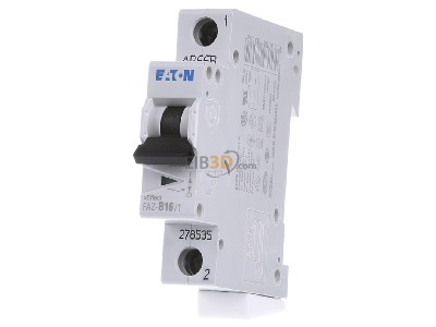 Front view Eaton FAZ-B16/1 Miniature circuit breaker 1-p B16A 
