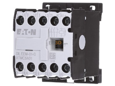 Front view Eaton DILEEM-01-G(24VDC) Magnet contactor 6,6A 24VDC 
