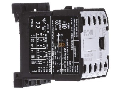 Ansicht links Eaton DILEEM-01-G(24VDC) Leistungsschtz AC-3/400V:3kW 3p DC 