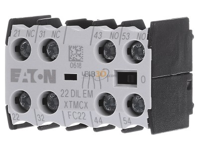 Front view Eaton 22DILEM Auxiliary contact block 2 NO/2 NC 
