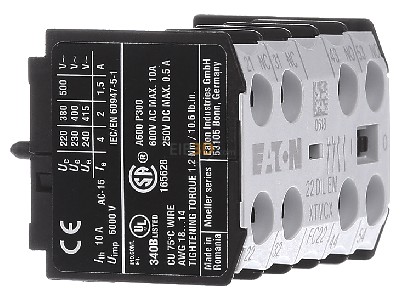 Ansicht links Eaton 22DILEM Hilfsschalterbaustein 2S+2,Zentral-Aufbau 
