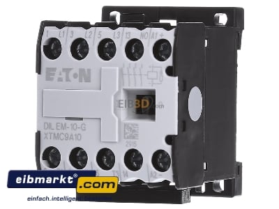 Front view Eaton (Moeller) DILEM-10-G(24VDC) Magnet contactor 8,8A 24VDC - 
