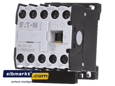 Front view Eaton (Moeller) DILER-40(230V50HZ) Contactor relay 230VAC 0NC/ 4 NO - 
