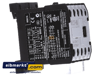 Ansicht links Eaton (Moeller) DILEEM-01(230V50Hz) Leistungsschtz AC-3/400V:3kW 3p 