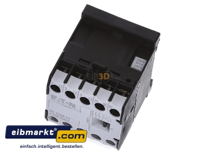 Ansicht oben vorne Eaton (Moeller) DILEEM-01(230V50Hz) Leistungsschtz AC-3/400V:3kW 3p 