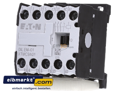 Front view Eaton (Moeller) DILEM-01(24V50HZ) Magnet contactor 8,8A 24VAC - 
