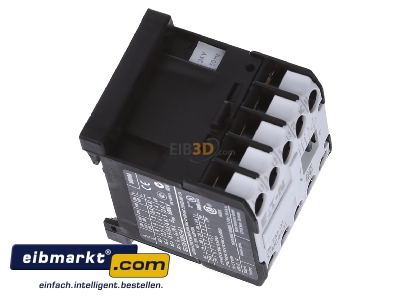 Ansicht oben links Eaton (Moeller) DILEM-01(24V50HZ) Leistungsschtz AC-3/400V:4kW 3p 