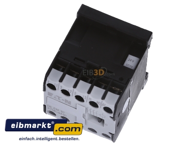 View up front Eaton (Moeller) DILEM-10(24V50HZ) Magnet contactor 8,8A 24VAC
