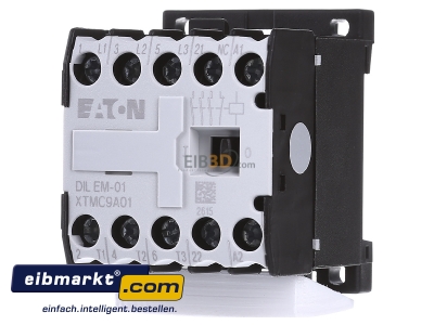 Front view Eaton (Moeller) DILEM-01(400V50HZ) Magnet contactor 8,8A 400VAC - 
