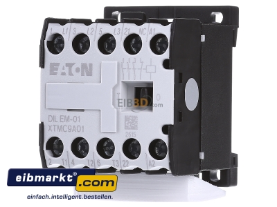 Frontansicht Eaton (Moeller) DILEM-01(400V50HZ) Leistungsschtz AC-3/400V:4kW 3p 