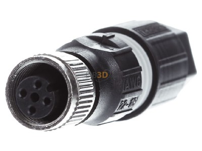 Front view Phoenix SACCM12FS-4QO-0,75-M Circular connector for field assembly 
