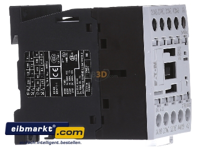 View on the left Eaton (Moeller) DILA-22(24V50HZ) Contactor relay 24VAC 0VDC 2NC/ 2 NO
