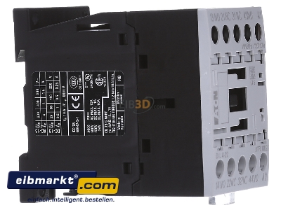 View on the left Eaton (Moeller) DILA-22(110V50HZ) Contactor relay 110VAC 0VDC 2NC/ 2 NO
