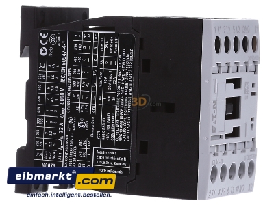 Ansicht links Eaton (Moeller) DILM7-10(24V50/60HZ) Leistungsschtz 1S 3kW/400V,AC 