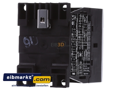Back view Eaton (Moeller) DILM7-10(24V50/60HZ) Magnet contactor 7A 24VAC 
