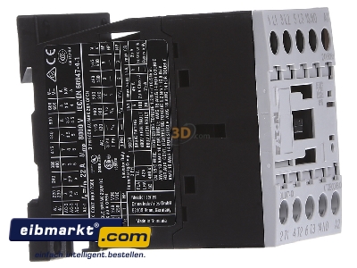 Ansicht links Eaton (Moeller) DILM7-10(24V50HZ) Leistungsschtz 1S 3kW/400V,AC 